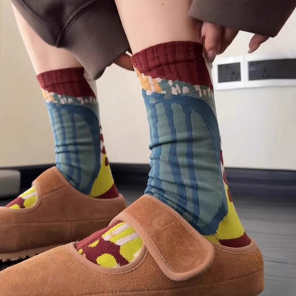 【グッズ】夏にぴったりのカラーリング！季節感たっぷり レトロな靴下 ♡【SHシリーズ】