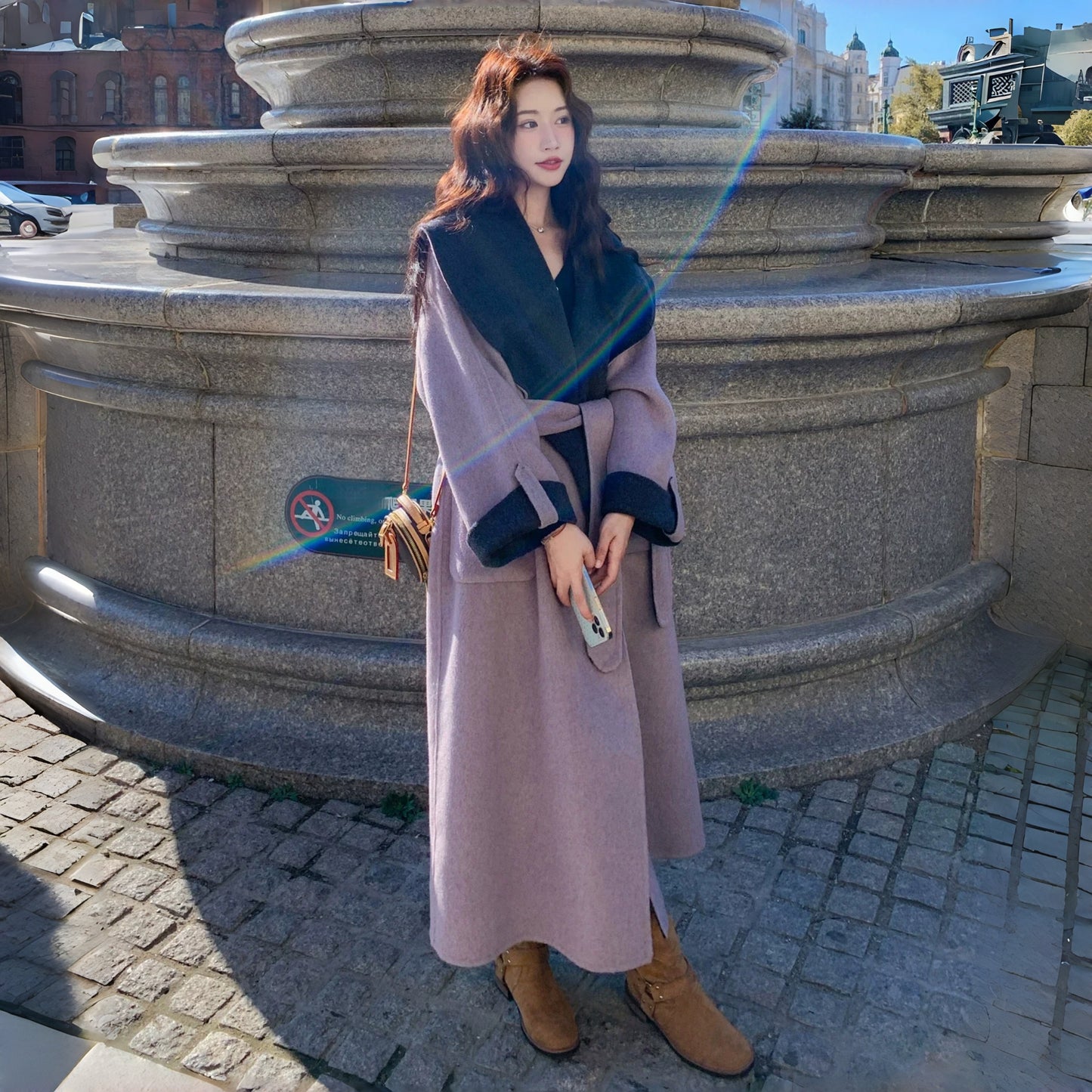 【アウター】春 秋 冬 高級感 ゆったり フード付き 両面編み 厚手 コート【JZシリーズ】