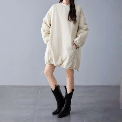 【アウター】春 秋 冬 ドローストリング ポケット 綿入れ ジャケット 【JZシリーズ】