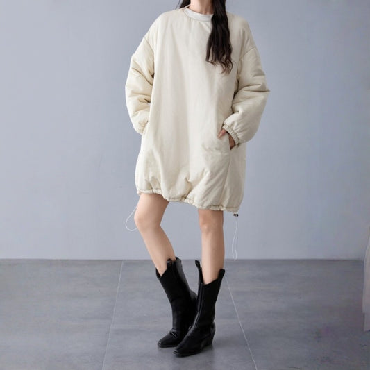 【アウター】春 秋 冬 ドローストリング ポケット 綿入れ ジャケット 【JZシリーズ】