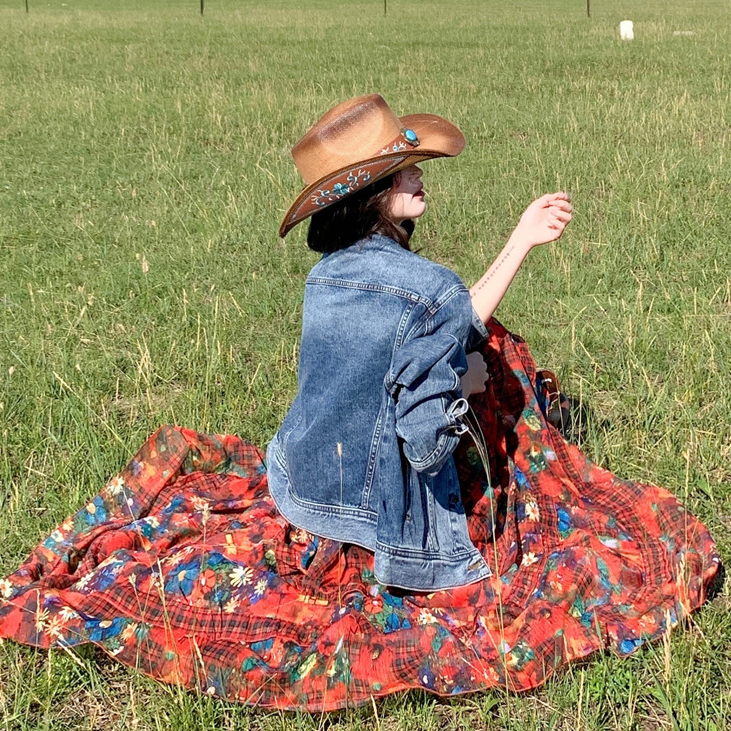 【セットアップ 】レトロデニムジャケット＋花柄キャミワンピース レディース 春秋 上品 可愛いノースリーブワンピース 人気2点セット【SHシリーズ】