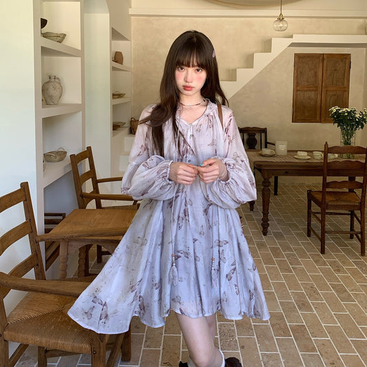 【ワンピース】春 秋 Aライン  カジュアル エレガント キュート 長袖 ワンピース 【SHシリーズ】