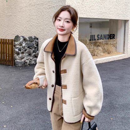 【アウター】リバーシブル仕様 スエード調×ボア コート 冬新作 レディースジャケット【JZシリーズ】