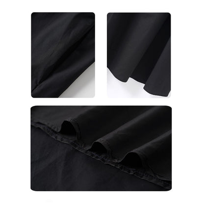 2点セット！【セットアップ】韓国風シンプル Tシャツ+ノースリーブワンピースセット 体型カバーも叶うゆったり大人コーデ【JZシリーズ】