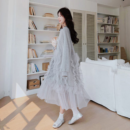 【ワンピース】カジュアル ゆる感  スウェットワンピース レディース 秋新作 超人気 おしゃれ映え 長袖ワンピース【JZシリーズ】