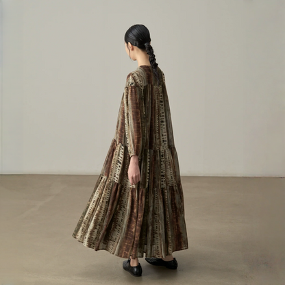 【ワンピース】春 秋 レトロ ルーズ エレガント 長袖 ワンピース 【SHシリーズ】