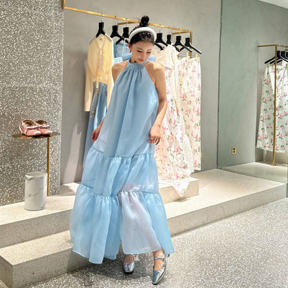 【ワンピース】【旅行・撮影用に】映えドレス｜ボヘミアン風 ノースリーブワンピース
｜海辺 ビーチ リゾート 2026新作【JZシリーズ】