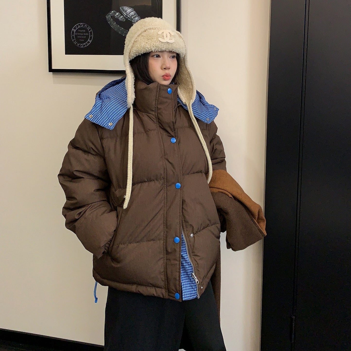 【アウター】リバーシブル 春 秋 冬 レトロ パン型ジャケット 綿入れコート 【FCシリーズ】