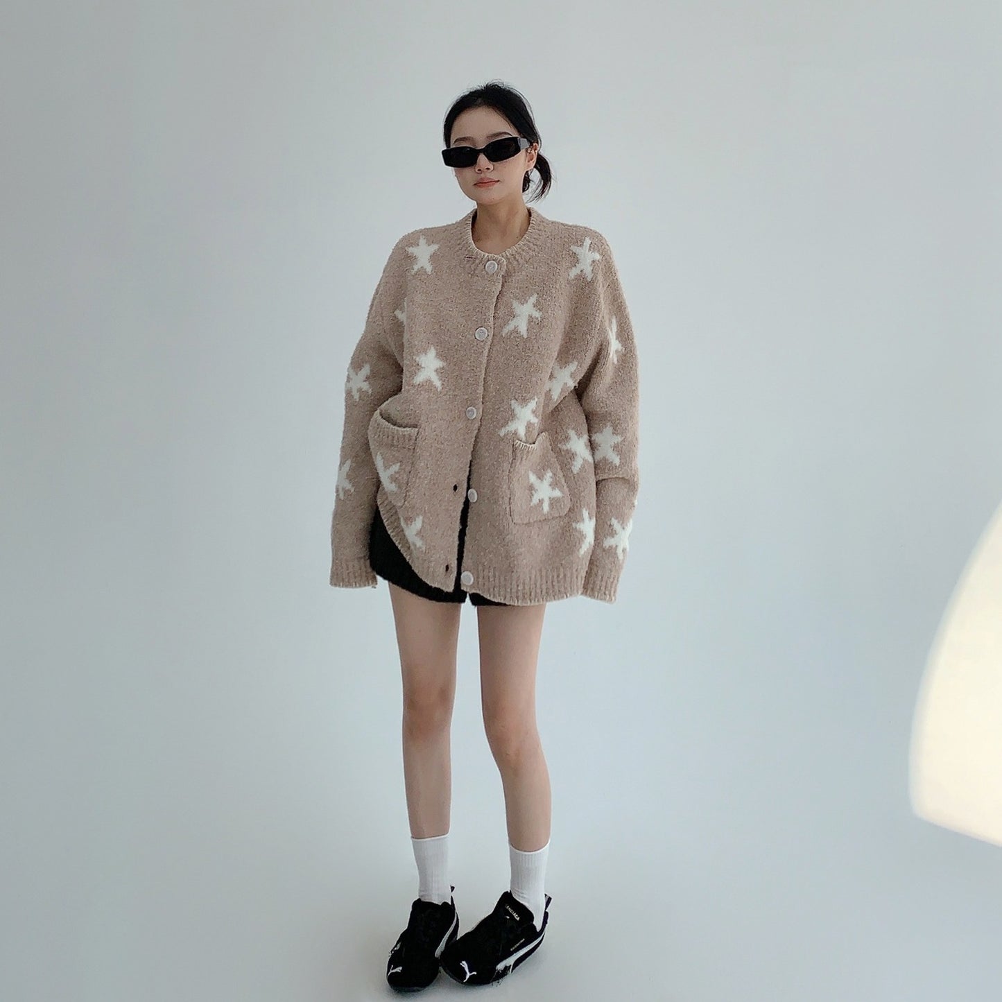 【アウター】春 秋 冬 ジャガード 厚手 ニット セーター カーディガン ジャケット 【FCシリーズ】