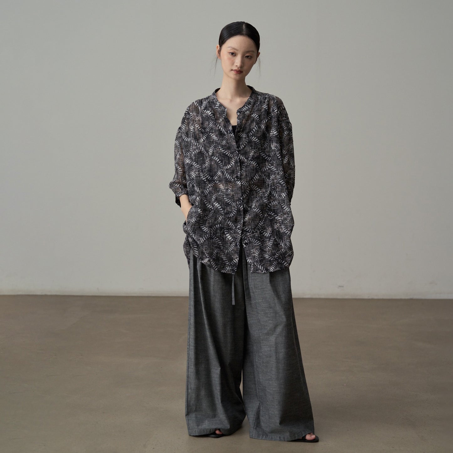 【アウター】ヴィンテージ リゾート風 ゆったり シルエット スリム見え 花柄 長袖 カーディガン レディース UVカット【SHシリーズ】