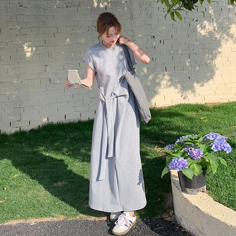 【ワンピース】甘めで若見え 半袖ワンピース レディース 夏 フレンチ風 気品あるロングドレス【JZシリーズ】