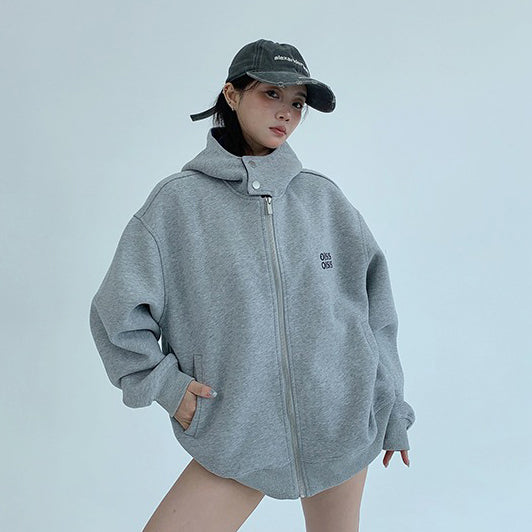 【アウター】ユニセックス フード付きジャケット 美式カジュアル ゆったりシルエット【FCシリーズ】【10～15日内発送】