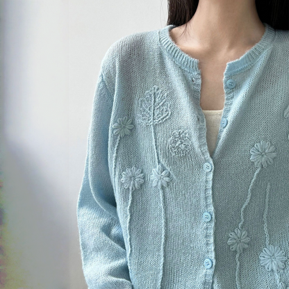 【トップス】春 秋 冬 かぎ針編み刺繍 カーディガン セーター 【JZシリーズ】