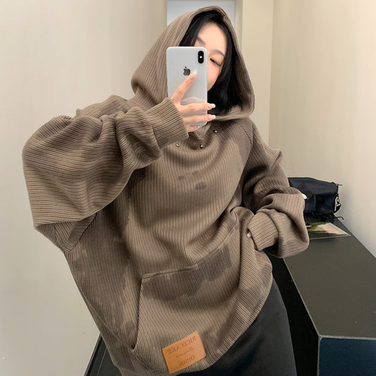 【トップス】春 秋 冬 スタッズ レトロ ヴィンテージ加工 パーカー 【FCシリーズ】