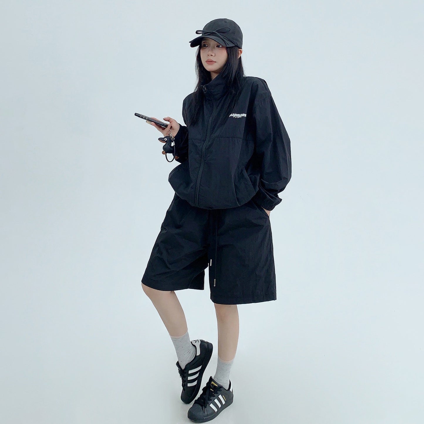 2点セット！【セットアップ】 夏 カジュアル スポーツ 紫外線対策 ジャケット ＋ ショートパンツ 上下セット【FCシリーズ】