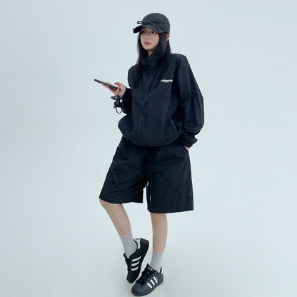 2点セット！【セットアップ】 夏 カジュアル スポーツ 紫外線対策 ジャケット ＋ ショートパンツ 上下セット【FCシリーズ】