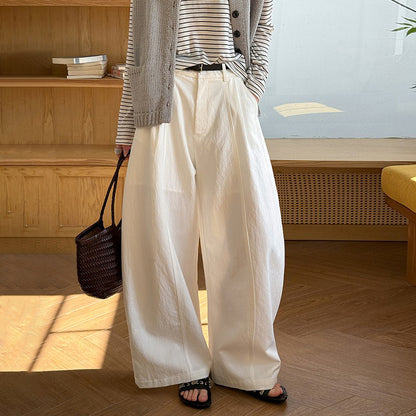 【ボトムス】タック入り ハイウエスト ワイドパンツ レディース 春新作 通勤 きれいめ 美脚 体型カバー カジュアル【JZシリーズ】