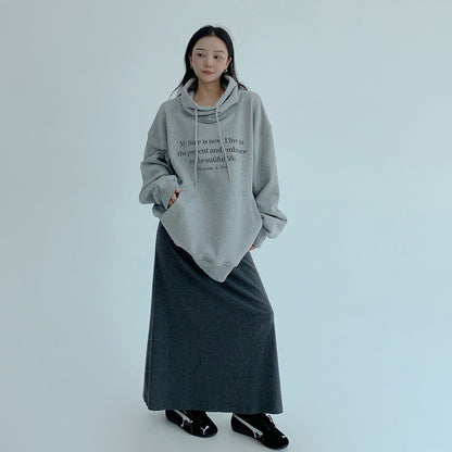 【トップス】ゆる感たっぷり♪ 厚手 ハイネック スウェット レディース ルーズシルエット パーカー【FCシリーズ】