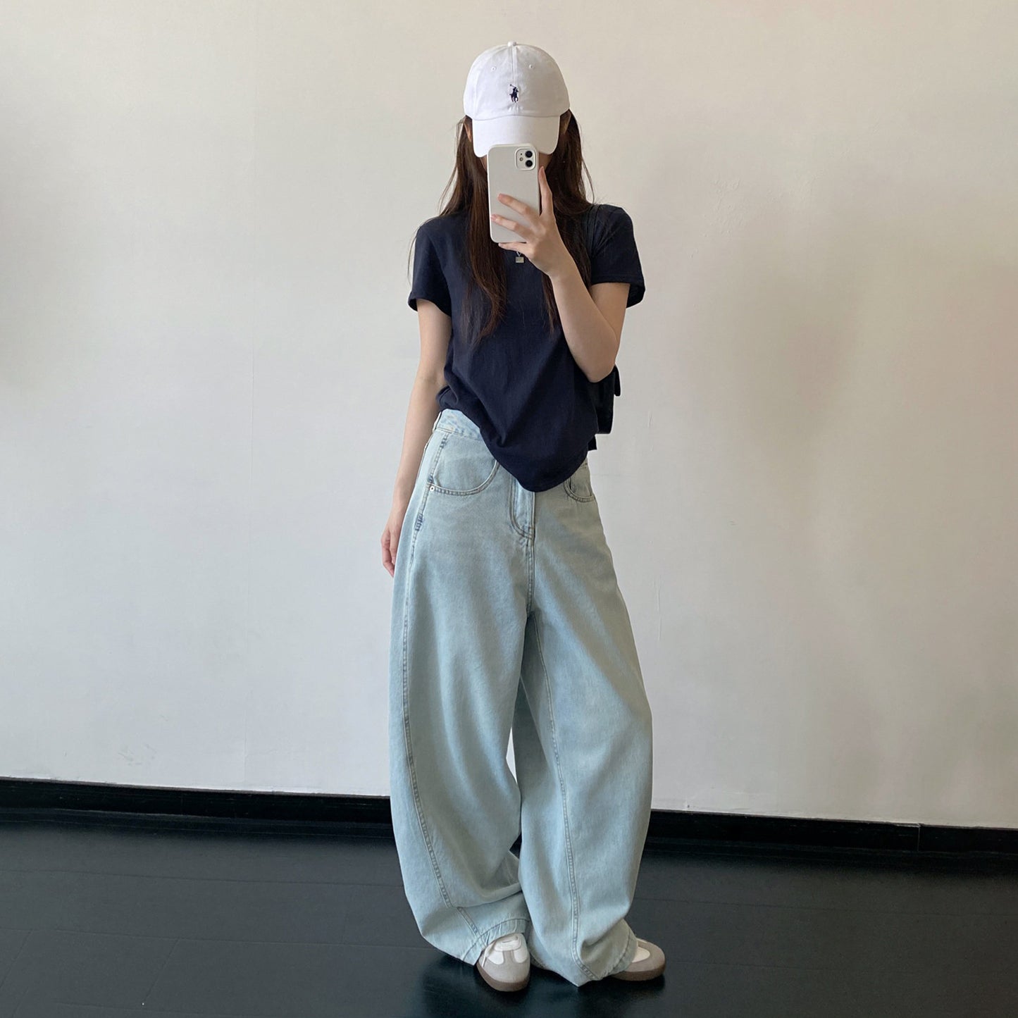 【トップス】ホワイト 半袖Tシャツ ゆったりシルエット ナチュラル シンプル カジュアル トップス【FCシリーズ】