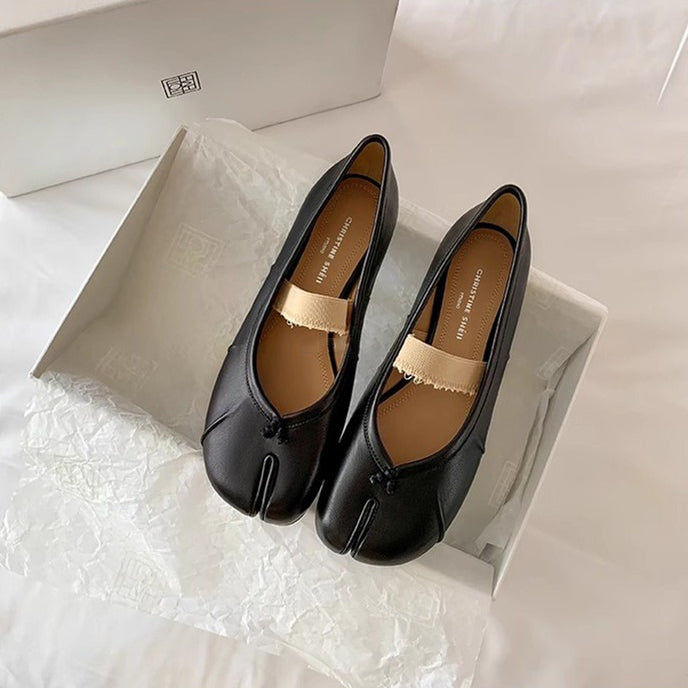 【シューズ】ラウンドトゥ 足袋風 フラット メリージェーンシューズ レディース 足袋シューズ パンプス