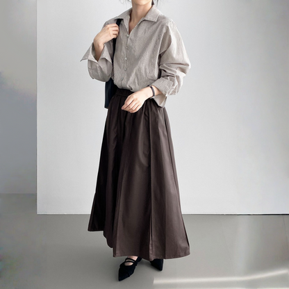 【ボトムス】エレガント プロテインレザー ハイウエスト スカート 【JZシリーズ】