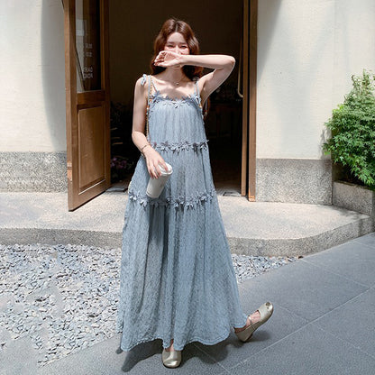 【ワンピース】フレンチ風 美しい 花柄 ノースリーブワンピース【SHシリーズ】