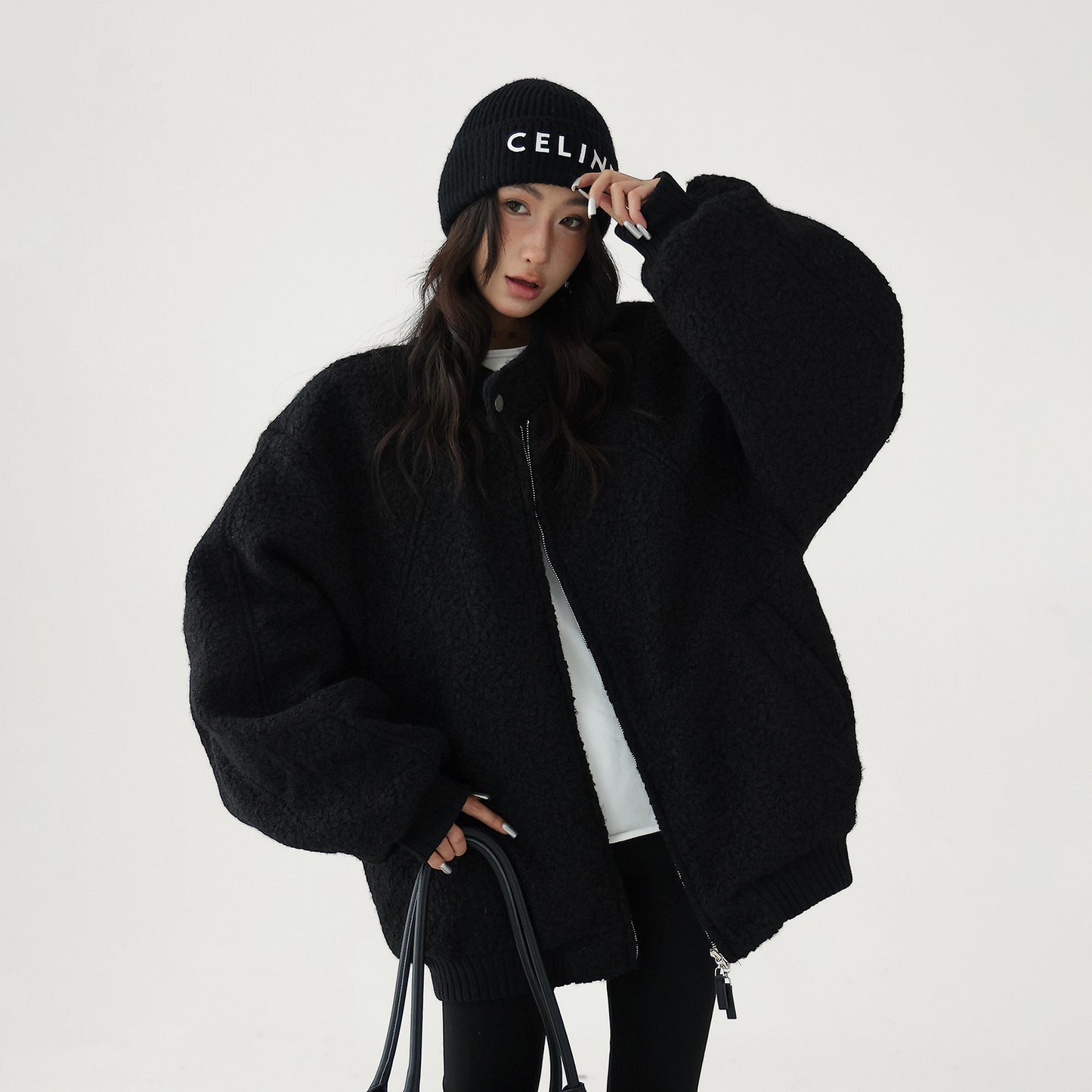 【アウター】ふわもこ×高見え⭐スタンドカラー 綿入れコート レトロ ゆったり中綿ジャケット 【FCシリーズ】