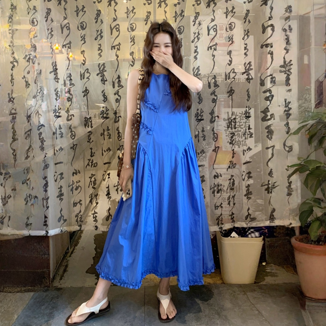 【ワンピース】切替 リゾート風 ノースリーブ タンクワンピース 【JZシリーズ】