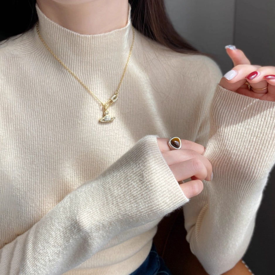 【トップス】🎨15色展開！ハーフタートルネックインナートップス 🏷️超万能＆必携アイテム シームレス一体型デザイン【JZシリーズ】