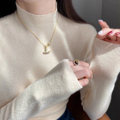 【トップス】🎨15色展開！ハーフタートルネックインナートップス 🏷️超万能＆必携アイテム シームレス一体型デザイン【JZシリーズ】