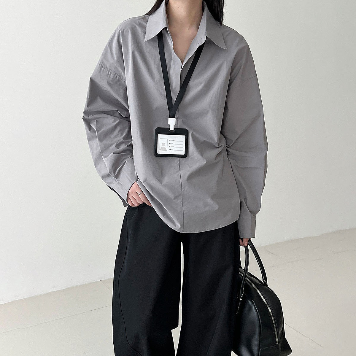 【トップス】韓国風 ポロカラー シャツ レディース 2025秋新作 ウエストリボン 美シルエット レトロブラウス【SNシリーズ】