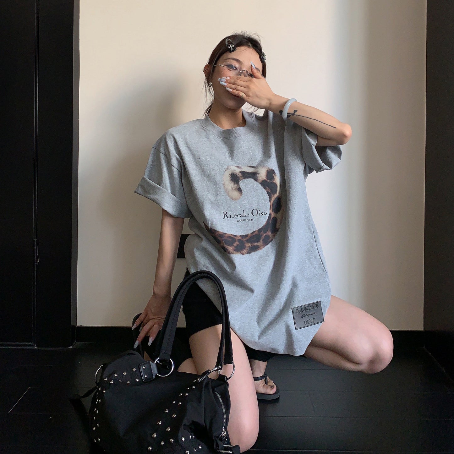 【トップス】Tシャツ レディース コットン アートプリント 半袖 ヴィンテージ風 オーバーサイズ【FCシリーズ】