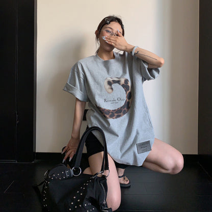 【トップス】Tシャツ レディース コットン アートプリント 半袖 ヴィンテージ風 オーバーサイズ【FCシリーズ】