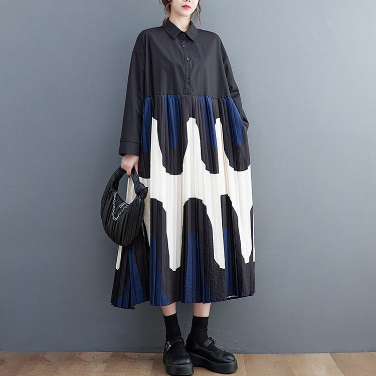 【ワンピース】花柄切替 ポロ襟 プルオーバー 長袖ワンピース 大きいサイズ レディース 春新作 ゆったりシルエット プリーツ入り
【SHシリーズ】