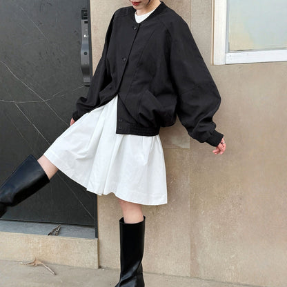 【アウター】レトロ スタンドカラー 新シルエットスタジャン【JZシリーズ】