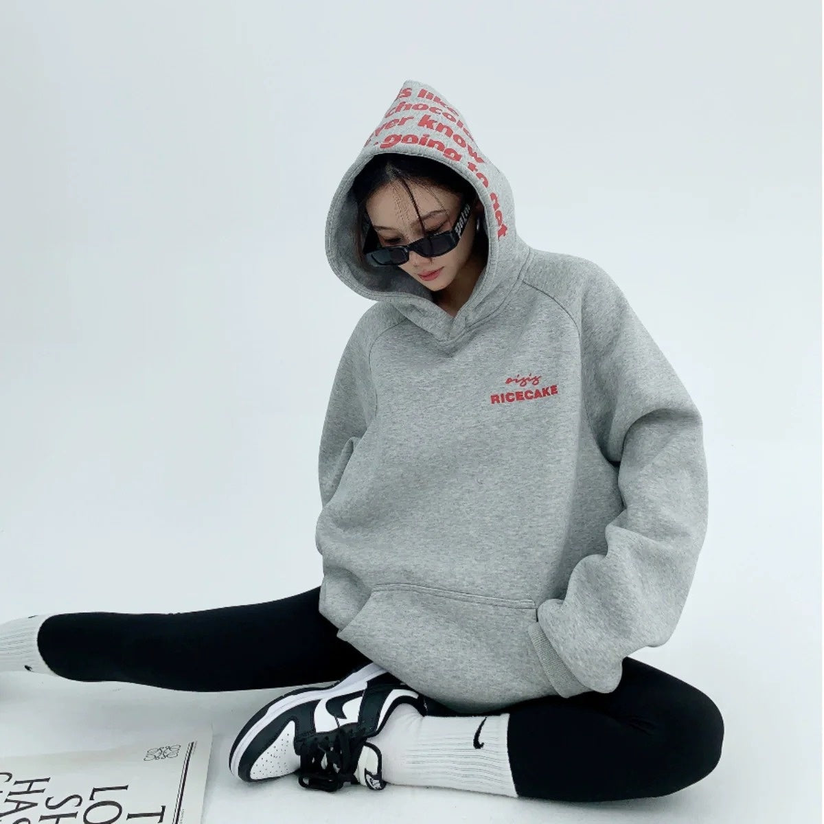 トップス】裏起毛 フード付き アルファベット パーカー 【FCシリーズ