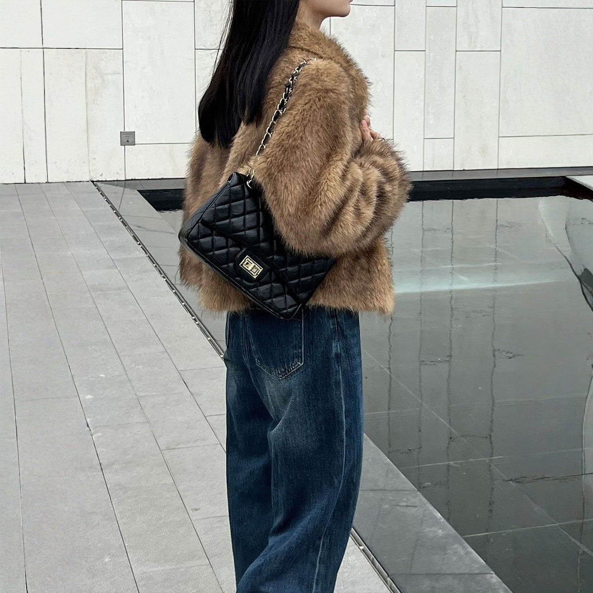 【アウター】春 秋 冬 フェイクファー フェイクミンク ショート丈 ジャケット 【JZシリーズ】