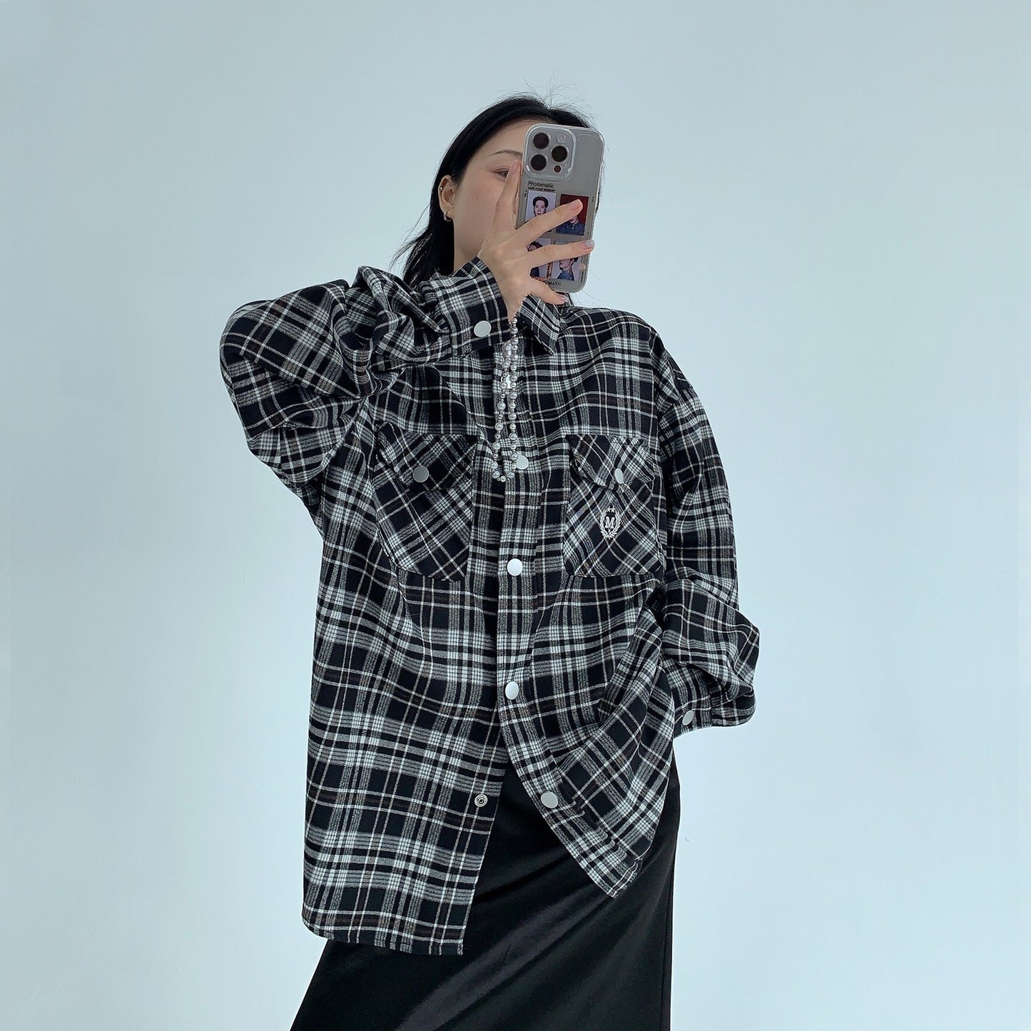 【トップス】春 秋 冬 リラックス感  チェック 長袖 シャツ 【FCシリーズ】