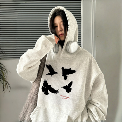 【トップス】ストリート プリント フード付き アバンギャルド ゆったり パーカー【FCシリーズ】