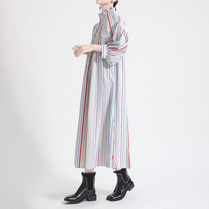 【ワンピース】日系 レトロ 配色 レインボーストライプ パフスリーブ ワンピース レディース 春新作 ファッショナブル 気質 大人可愛い
【SHシリーズ】