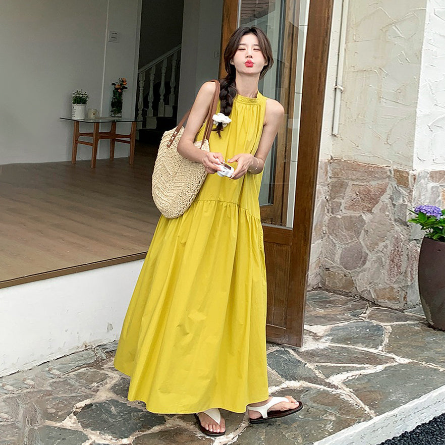 【ワンピース】初恋感あふれる 夏新作 ゆったりノースリーブワンピース【SHシリーズ】