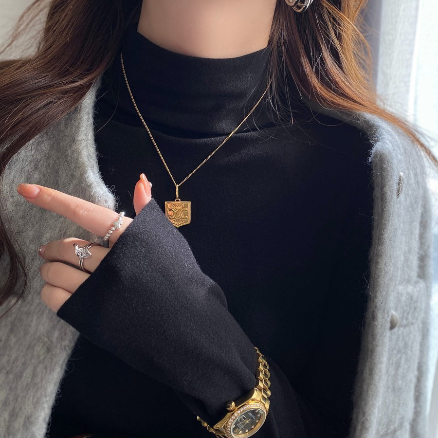 【トップス】🌈12色展開！ハーフタートルネックインナートップス 🏷️超万能 柔らかくて暖かい【JZシリーズ】