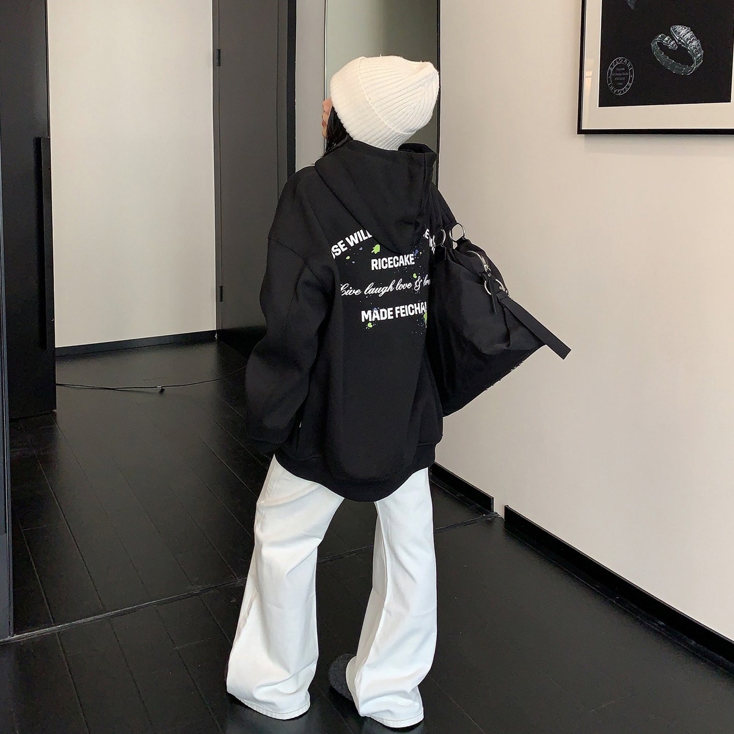 【トップス】裏起毛 プリント 春 秋 冬 フード付き パーカー 【FCシリーズ】