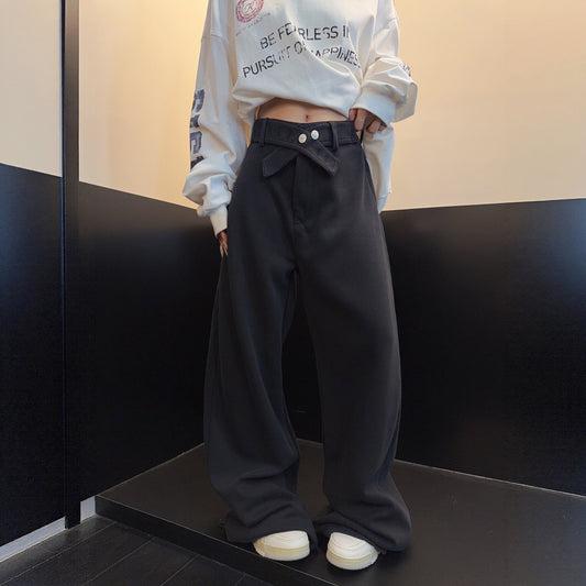 【ボトムス】リラックス感のある  ヴィンテージ加工  ストレート ワイド パンツ 【FCシリーズ】