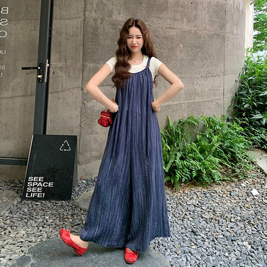 【ボトムス】フレンチヴィンテージ風 タイダイ柄 カジュアル 夏のハイセンス オールインワン