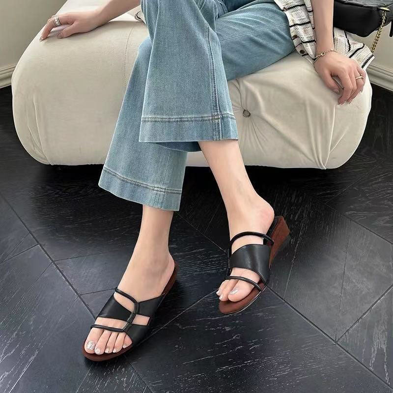 【シューズ】春夏新作 / オープントゥ 外履き 中ヒール スポーツサンダル