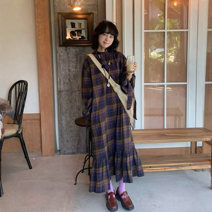 【ワンピース】フリル切替 春 秋 冬 袖口ワイドリボン ゆったりHラインワンピース 【JZシリーズ】