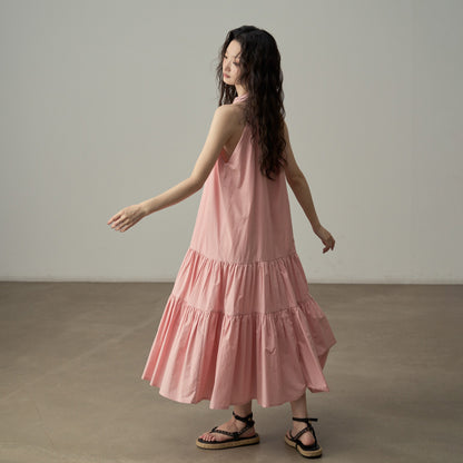 【ワンピース】フレンチエレガントなノースリーブキャミワンピース 夏のリゾートに◎ 体型カバー＆細見え効果抜群【JZシリーズ】