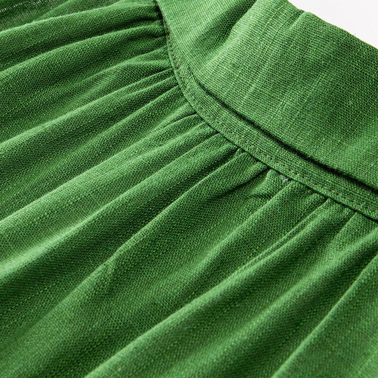 【ワンピース】【10～15日内発送】高級感 2WAY グリーン森ガール風 ノースリーブホルターネック 肩あきワンピース【JZシリーズ】