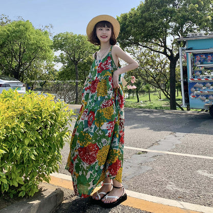 💫トレンド最前線！【ワンピース】 ヴィンテージ風 ゆったり カジュアル 夏 スリム効果 ロングノースリーブワンピース【SHシリーズ】